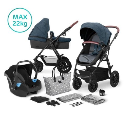 KINDERKRAFT Wózek wielofunkcyjny 3w1 XMOOV Denim