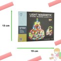 Klocki magnetyczne LED magnetic sticks duże patyczki świecące dla małych dzieci 102 elementy