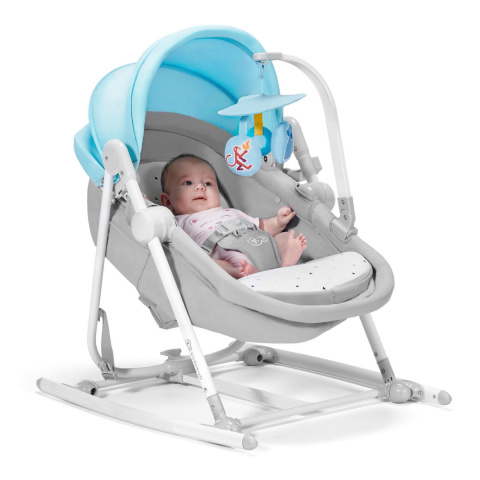 UNIMO UP KinderKraft leżaczek 5w1 0-18kg kołyska, bujaczek, krzesełko, łóżeczko - Blue