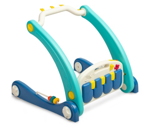Chodzik z matą muzyczną 2w1 BLUE to kolorowa zabawka Toyz
