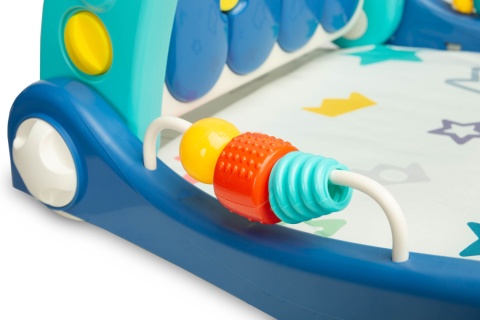 Chodzik z matą muzyczną 2w1 BLUE to kolorowa zabawka Toyz