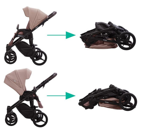 LUCA Bebetto 3w1 do 22kg wózek wielofunkcyjny głęboko-spacerowy z fotelikiem Mars 0+ - 34/CZM/PUMP