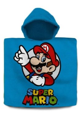 Ręcznik poncho kąpielowe Super Mario 60x120cm bawełna NO-512P Kids Euroswan