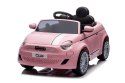 Auto na akumulator Jeździk FIAT 500 Elektro - jasny róż