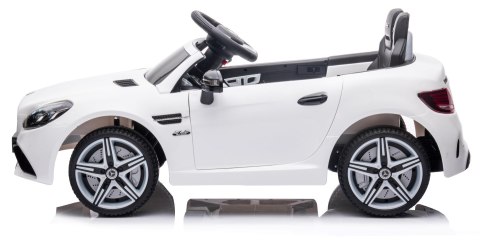 Jeździk na akumulator Mercedes BENZ SLC300 Cabrio dźwięki, światła, pilot - biały