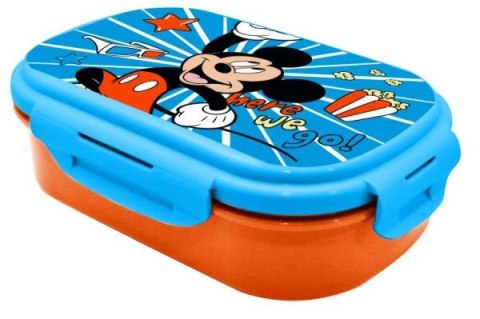 Śniadaniówka + sztućce, 21x14x6cm Myszka Miki Mickey Mouse MK22067 Kids Euroswan