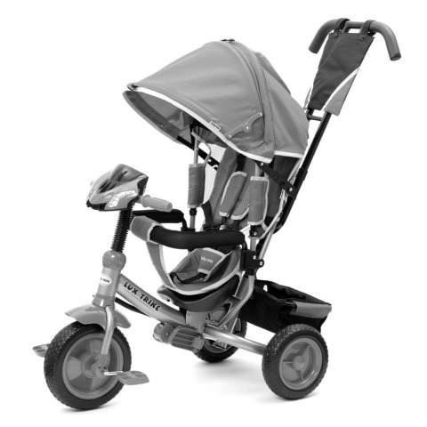 BABY MIX 39537 Rowerek trójkołowy z światłami led Lux Trike szary