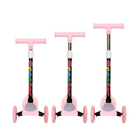 HULAJNOGA DLA DZIECI TRÓJKOŁOWA SKŁADANA KOŁA LED