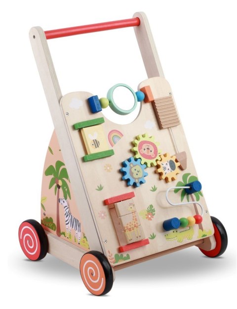 Pchacz jeździk dla dziecka drewniany chodzik interaktywny GIGANT XXL 55 cm