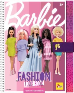 Szkicownik Barbie Fashion Look Book 12877 + 4 pisaki, 4 kredki, arkusz ze wzorami, naklejki