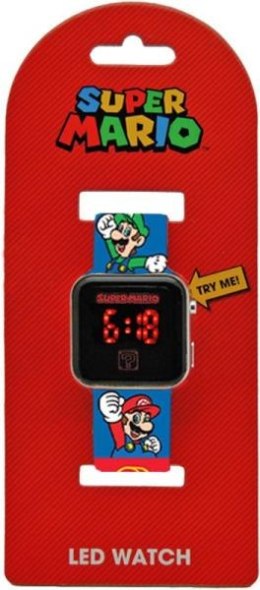 Zegarek cyfrowy LED z kalendarzem Super Mario GSM4236 Kids Euroswan