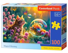 Puzzle układanka 100 elementów Magiczny poranek Kot 6+ CASTORLAND