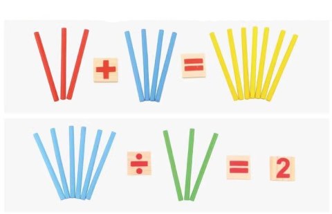 DREWNIANE CYFERKI PATYCZKI NAUKI LICZENIA LICZYDŁO