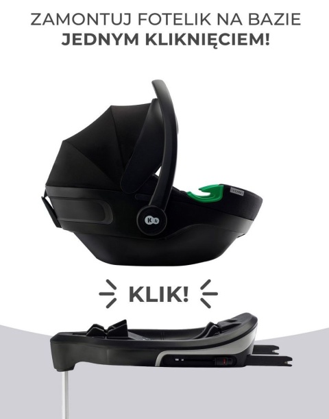I-CARE I-SIZE + Baza Kinderkraft 40-87 cm (i-Size) RWF fotelik samochodowy - Cool Grey