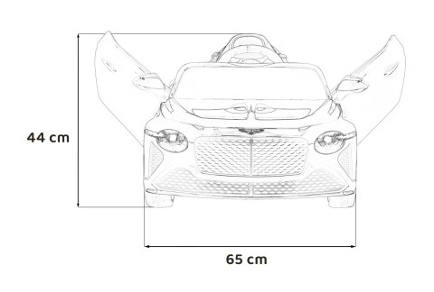 Autko Bentley Bacalar na akumulator dla dzieci +3, Czarny