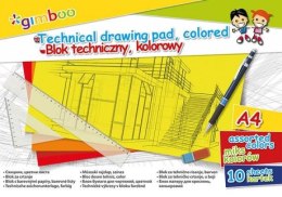Blok techniczny kolorowy GIMBOO A4 10k 150gsm 7539BTS17-99/k p6 cena za 1szt