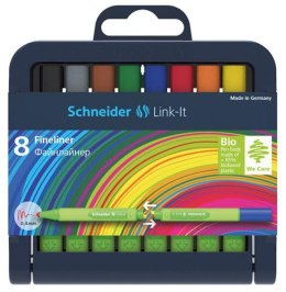 Cienkopisy SCHNEIDER Link-It, 0,4mm 8 kolorów stojak - podstawka