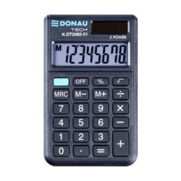 Kalkulator kieszonkowy Donau Tech K-DT2082 8 cyfr funkcje pierwiastka 97x60x10mm czarny