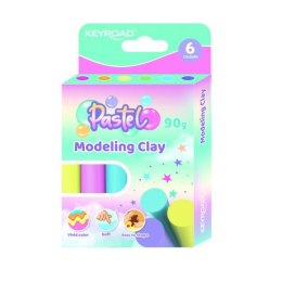 Modelina KEYROAD 6x15g pastel 6 kolorów