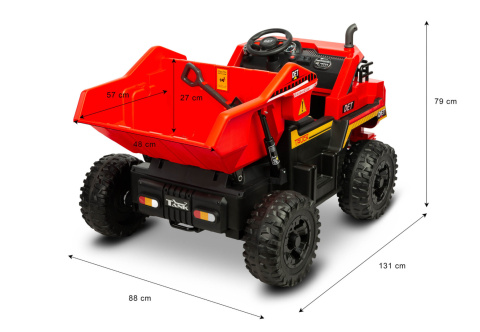 Tank GREEN Toyz pojazd na akumulator wywrotka