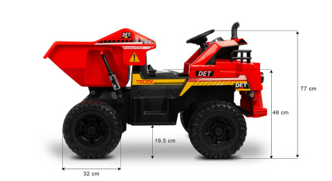 Tank GREEN Toyz pojazd na akumulator wywrotka