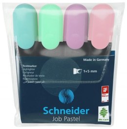 Zakreślacze SCHNEIDER Job, 1+5mm, 4 kolory pastel