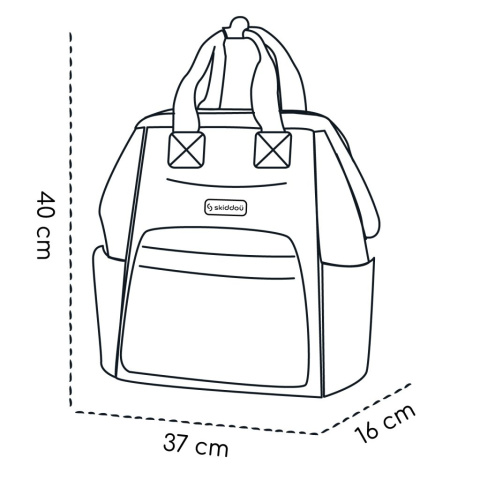 ASTRID Skiddou 2w1 torba do wózka plecak dla mamy i taty - Yellow Grey
