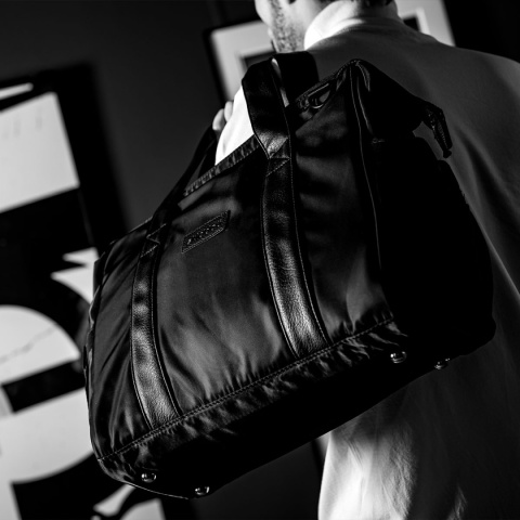 INGER Skiddou torba do wózka dla taty - Onyx Leather