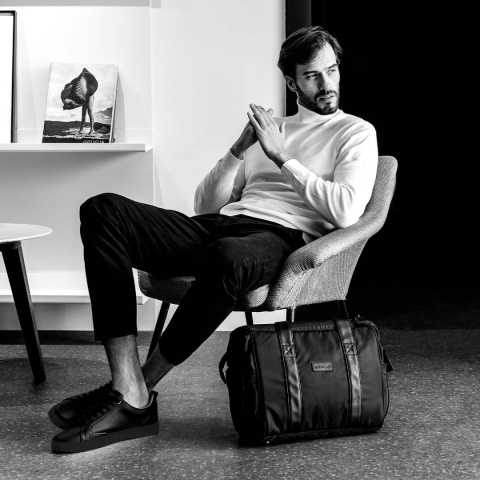 INGER Skiddou torba do wózka dla taty - Onyx Leather