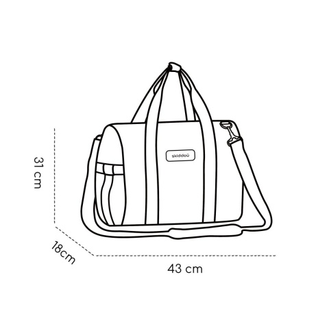 INGER Skiddou torba do wózka dla taty - Onyx Leather