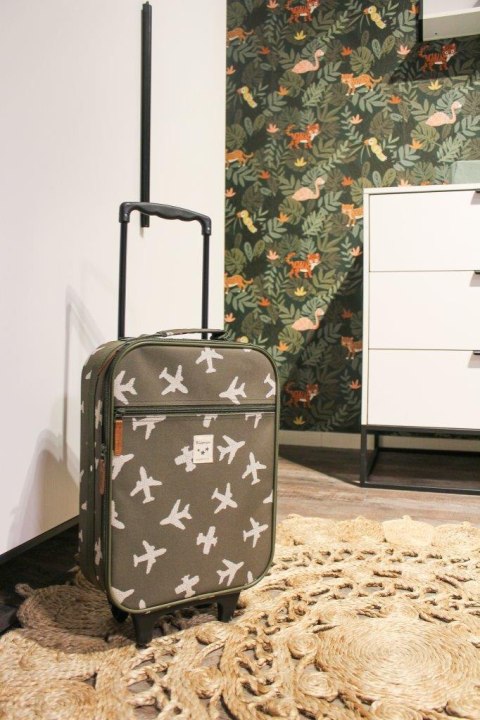 Walizka dla dzieci KIDZROOM Airplane khaki