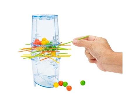 Gra Zręcznościowa Typu Bierki PLUNK Spadające Kulki, Wieża + Kolorowe Kuleczki