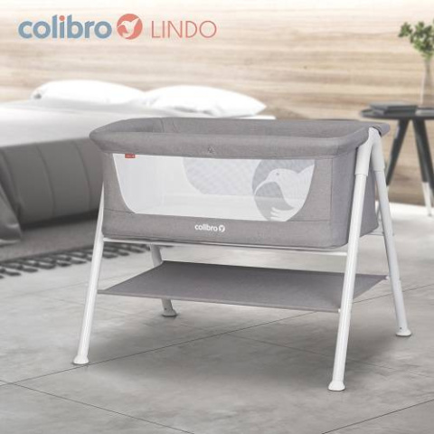 LINDO Colibro Łóżeczko dziecięce z materacem - Dove