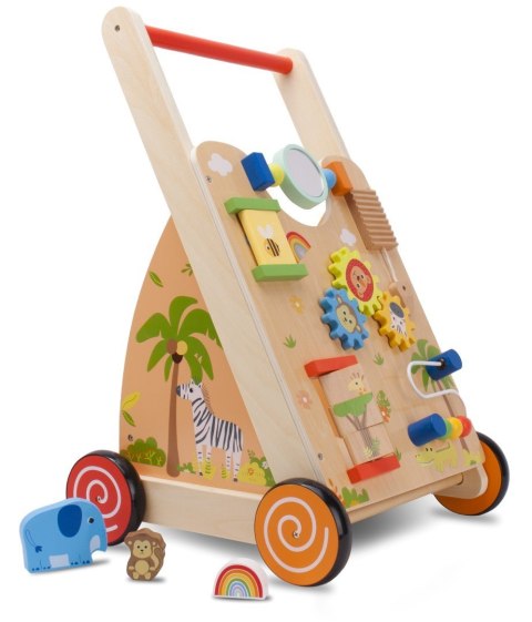 Pchacz jeździk dla dziecka drewniany chodzik interaktywny GIGANT XXL 55 cm