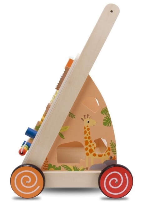 Pchacz jeździk dla dziecka drewniany chodzik interaktywny GIGANT XXL 55 cm