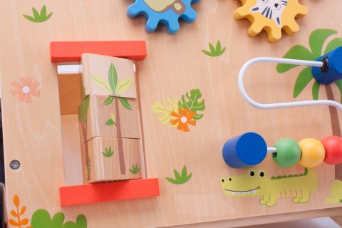 Pchacz jeździk dla dziecka drewniany chodzik interaktywny GIGANT XXL 55 cm