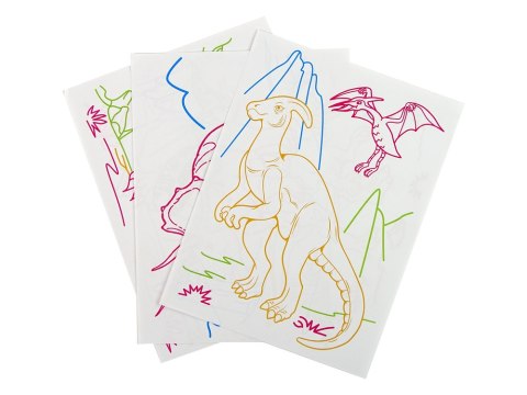 Magiczna Tablica Podświetlany Szkicownik Dinozaurów 3D Pisaki