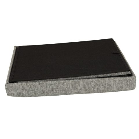 Puf składany ze schowkiem otwierany do siedzenia podnóżek szary 38x38x38cm