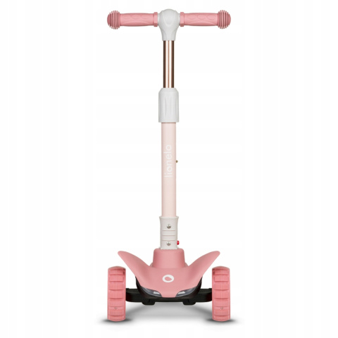 TIMMY Lionelo balansowa hulajnoga trójkołowa koła LED - Pink Rose