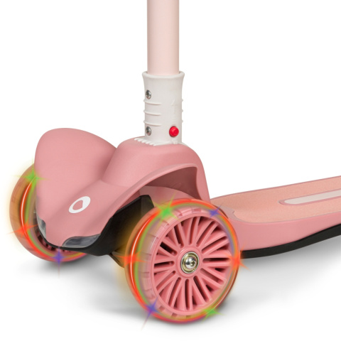 TIMMY Lionelo balansowa hulajnoga trójkołowa koła LED - Pink Rose