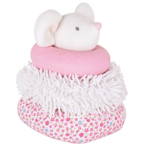 Meiya & Alvin - Duża wieża piramida sensoryczna z gryzakiem z organicznego kauczuku Hevea Meiya Mouse