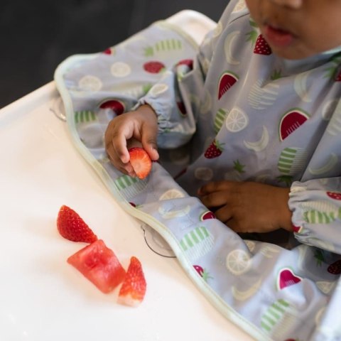 Tidy Tot - 2 śliniaki fartuszkowe z przyssawkami Cover & Catch Bib Stars & Fruits