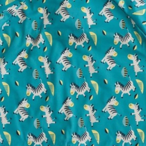 Tidy Tot - śliniak fartuszkowy z przyssawkami, krótki rękawek, BLW Cover & Catch Bib Dancing Zebras