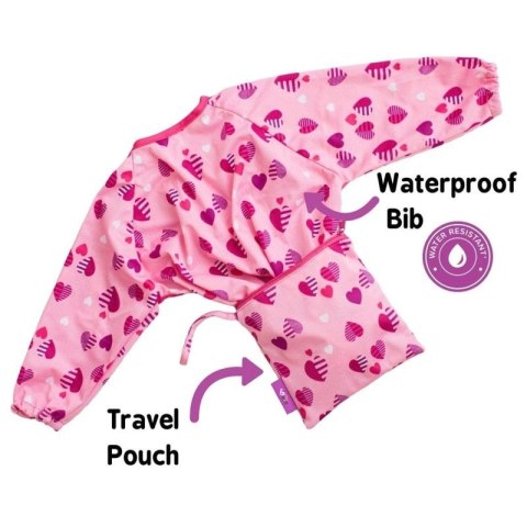 Tidy Tot - śliniak fartuszkowy z przyssawkami BLW Cover & Catch Hearts