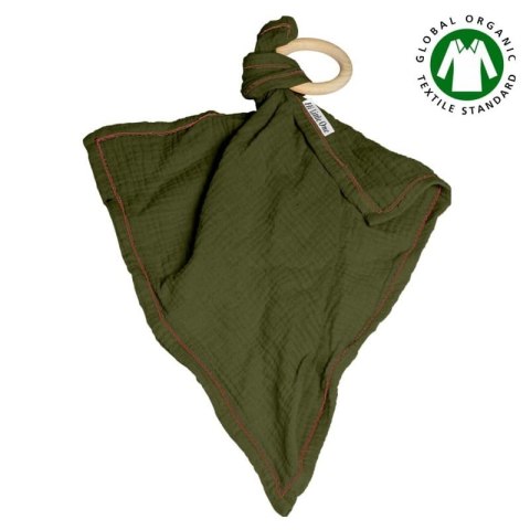 Hi Little One - Przytulanka dou dou z gryzakiem z organicznej BIO bawełny Green Hunter