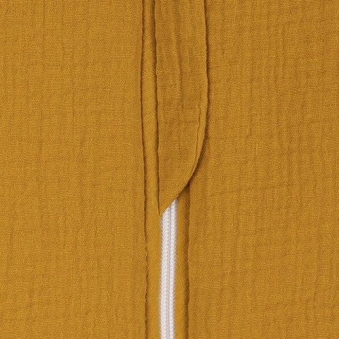 Hi Little One śpiworek dwustronny z nogawkami TOG 1,5 BIO muślin SLIM BAG MUSTARD/SUNSHINE roz M