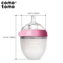 COMOTOMO - 2 antykolkowe butelki silikonowe MOM'S BREAST 150 ml Pink NEWBORN