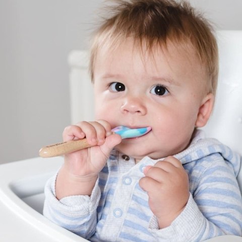 EasyTots łyżeczki silikonowe z bambusową rączką 2 szt UNICORN
