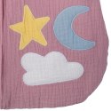 Hi Little One śpiworek do spania dla Noworodka TOG 1,0 BIO muślin DAY & NIGHT Baby Pink S