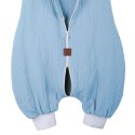 Hi Little One śpiworek do spania z nogawkami dla Niemowlaka TOG 1,0 BIO muślin ELEPHANT Baby Blue/Gray roz S